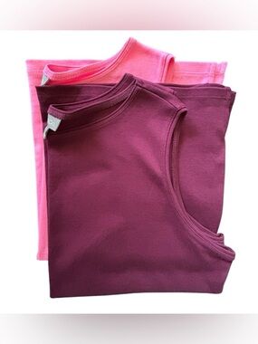 BUNDLE of 2 Style & Co. Sleeveless Tank Tops Hot Pink & Burgundy Petite XL SKU19